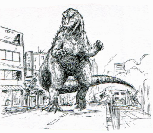File:Concept Art - Godzilla vs. Destoroyah - Godzilla Junior 7.png