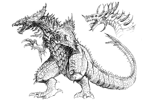File:Concept Art - Godzilla 2000 Millennium - Orga 12.png
