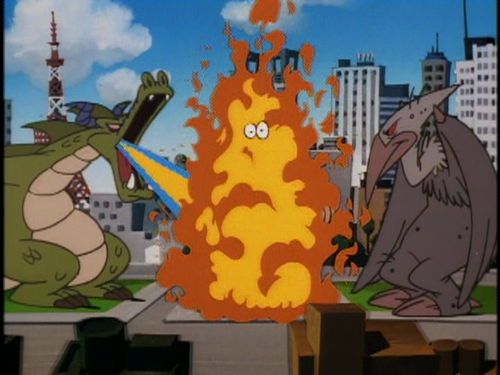 File:Godzilla and Rodan parody in Warners & the Beanstalk.png