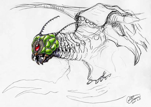File:Concept Art - Godzilla vs. Megaguirus - Megaguirus 3.png