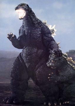 File:GVSG - MogeGoji about to fire atomic breath Little Godzilla at side.jpg