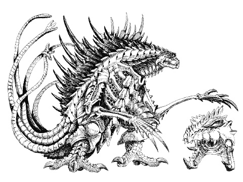 File:Concept Art - Godzilla 2000 Millennium - Orga 16.png