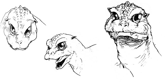 File:Concept Art - Godzilla vs. MechaGodzilla 2 - Baby Godzilla Head 1.png