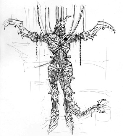 File:Concept Art - Godzilla Final Wars - Mummified Gigan 1.png