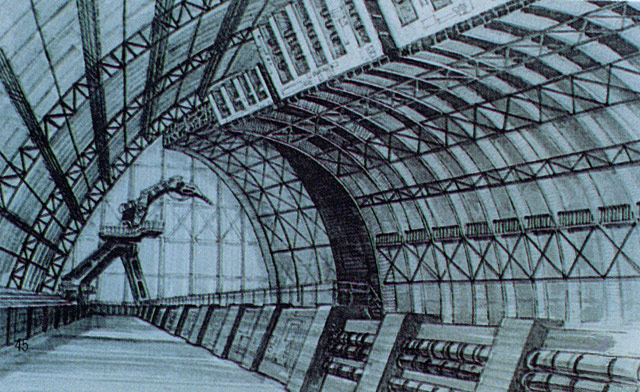 File:Concept Art - Godzilla vs. Biollante - Super X2 Hanger.png