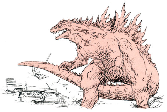 File:Concept Art - Godzilla 2000 Millennium - Godzilla 5.png