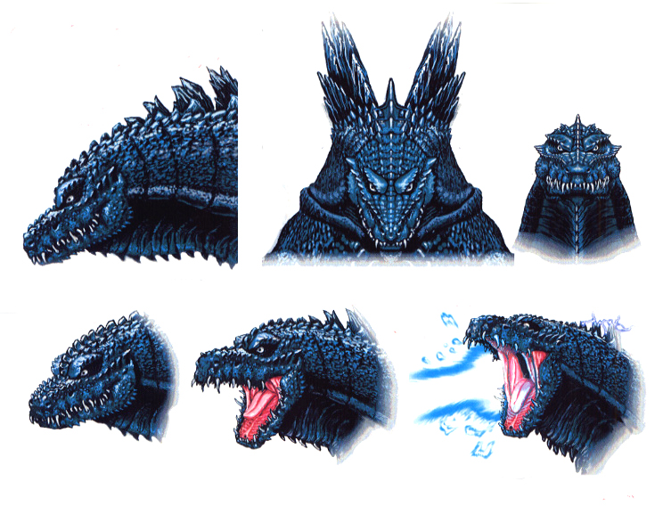 File:Concept Art - Godzilla 2000 Millennium - Godzilla Head 13.png