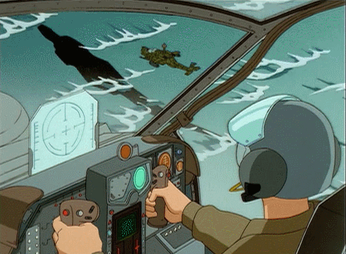 File:GTS S1E02 - Helicopters keep up with swimming Godzilla.gif