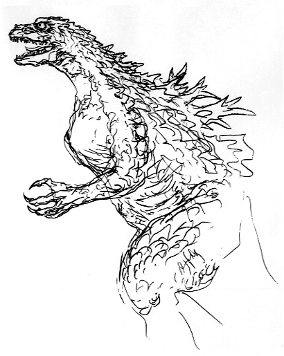 File:Concept Art - Godzilla 2000 Millennium - Godzilla 16.png