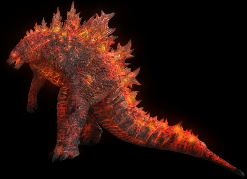 Burning Godzilla render from Godzilla: King of the Monsters